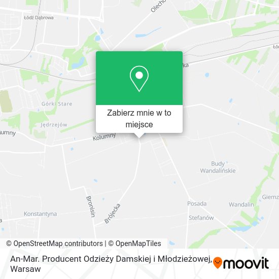 Mapa An-Mar. Producent Odzieży Damskiej i Młodzieżowej