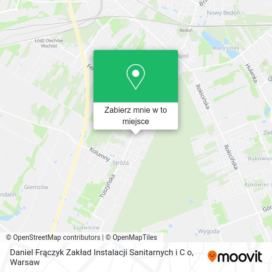 Mapa Daniel Frączyk Zakład Instalacji Sanitarnych i C o