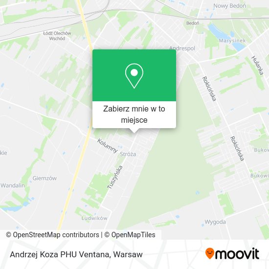 Mapa Andrzej Koza PHU Ventana