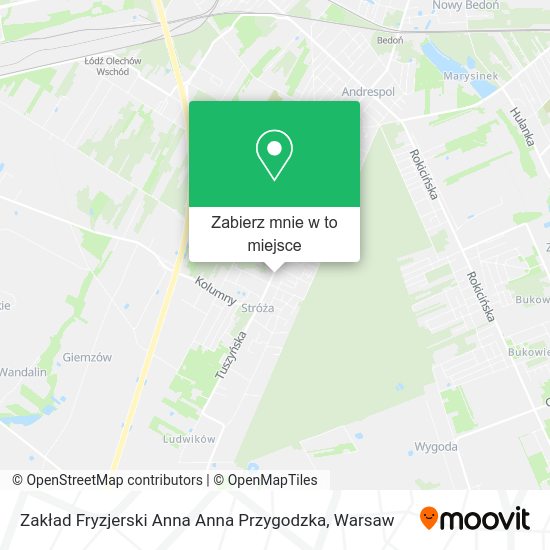 Mapa Zakład Fryzjerski Anna Anna Przygodzka