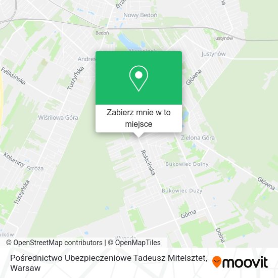 Mapa Pośrednictwo Ubezpieczeniowe Tadeusz Mitelsztet