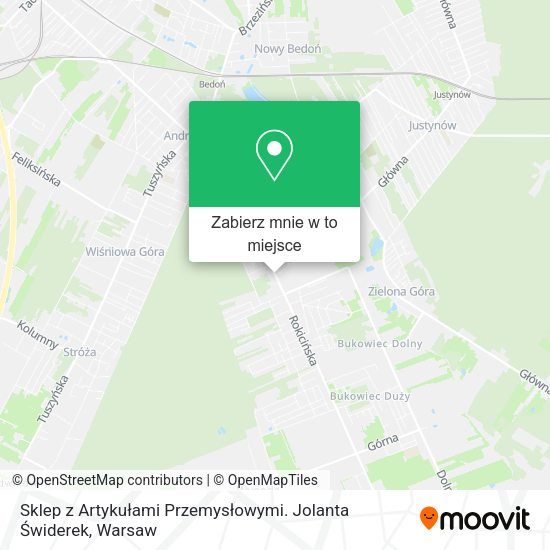 Mapa Sklep z Artykułami Przemysłowymi. Jolanta Świderek