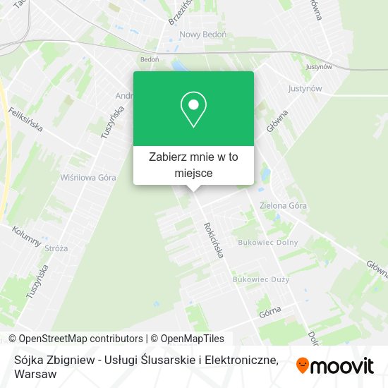 Mapa Sójka Zbigniew - Usługi Ślusarskie i Elektroniczne