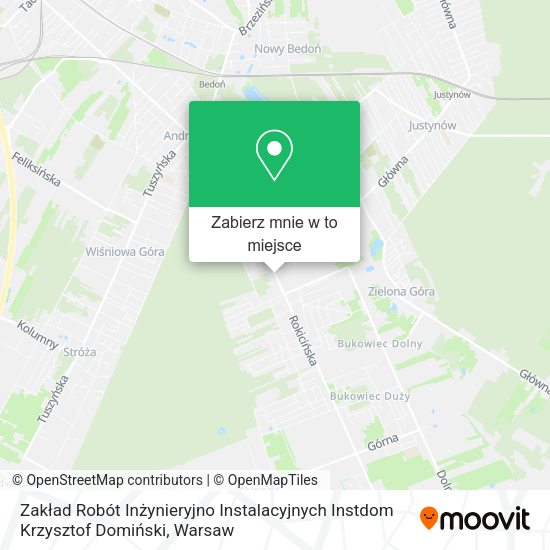 Mapa Zakład Robót Inżynieryjno Instalacyjnych Instdom Krzysztof Domiński