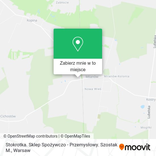 Mapa Stokrotka. Sklep Spożywczo - Przemysłowy. Szostak M.