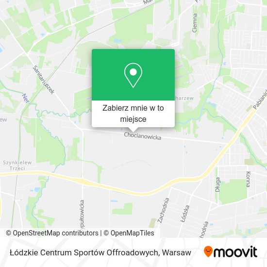 Mapa Łódzkie Centrum Sportów Offroadowych