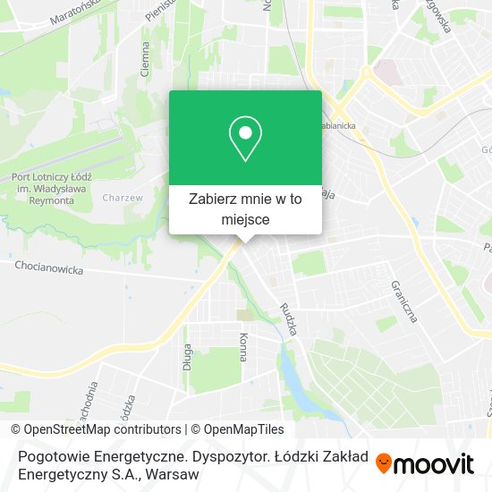 Mapa Pogotowie Energetyczne. Dyspozytor. Łódzki Zakład Energetyczny S.A.