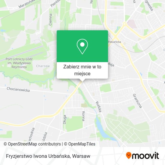 Mapa Fryzjerstwo Iwona Urbańska