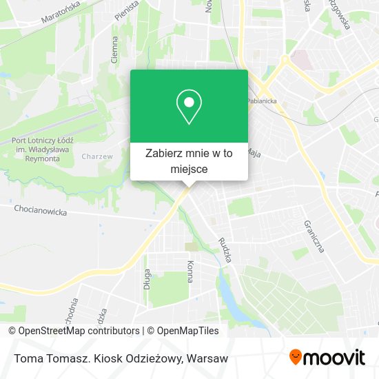 Mapa Toma Tomasz. Kiosk Odzieżowy