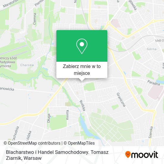 Mapa Blacharstwo i Handel Samochodowy. Tomasz Ziarnik