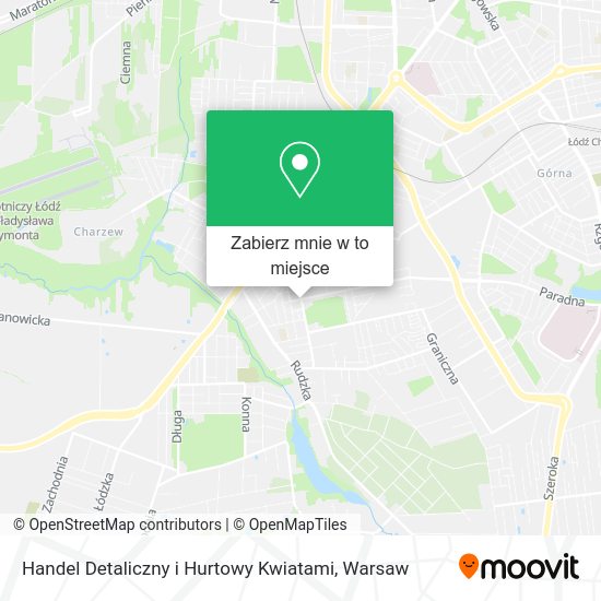 Mapa Handel Detaliczny i Hurtowy Kwiatami