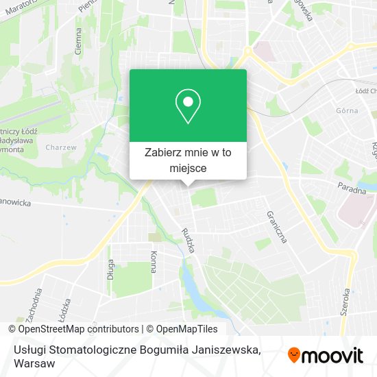 Mapa Usługi Stomatologiczne Bogumiła Janiszewska