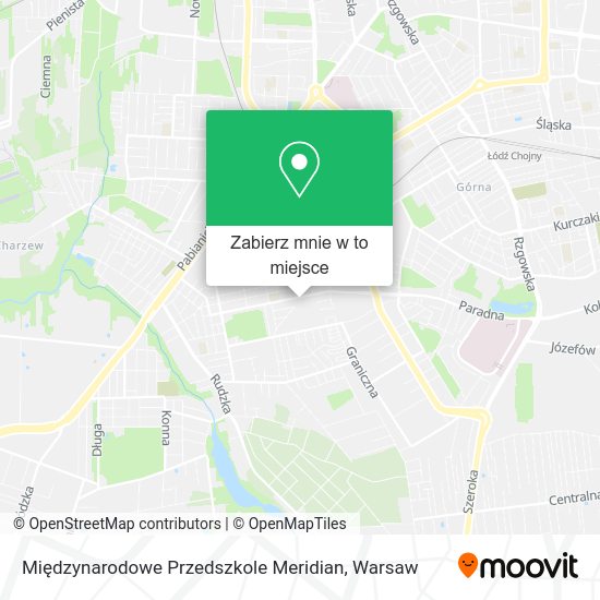 Mapa Międzynarodowe Przedszkole Meridian