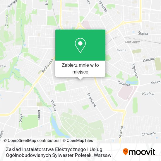 Mapa Zakład Instalatorstwa Elektrycznego i Usług Ogólnobudowlanych Sylwester Połetek