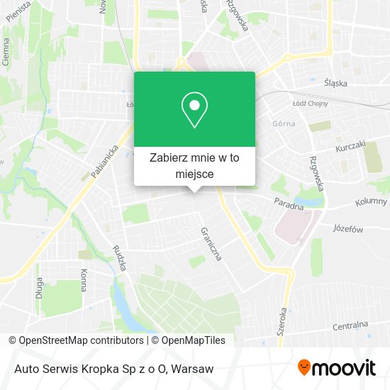 Mapa Auto Serwis Kropka Sp z o O