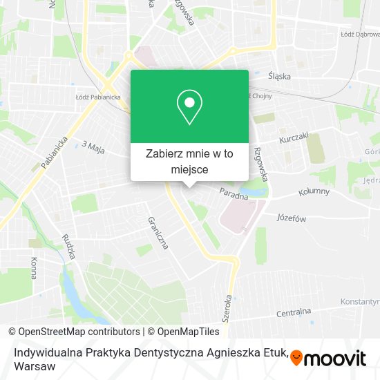 Mapa Indywidualna Praktyka Dentystyczna Agnieszka Etuk