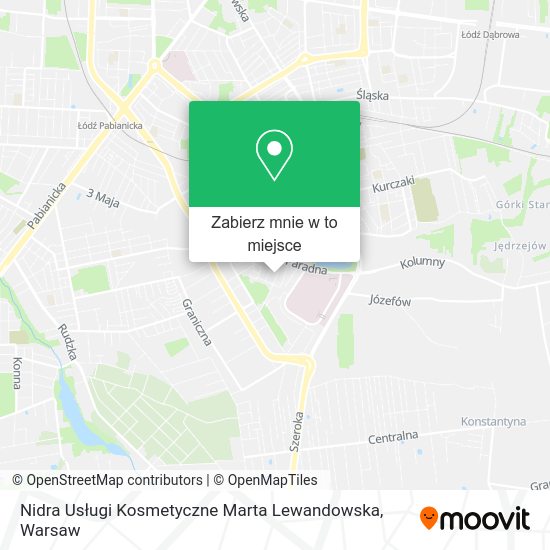 Mapa Nidra Usługi Kosmetyczne Marta Lewandowska