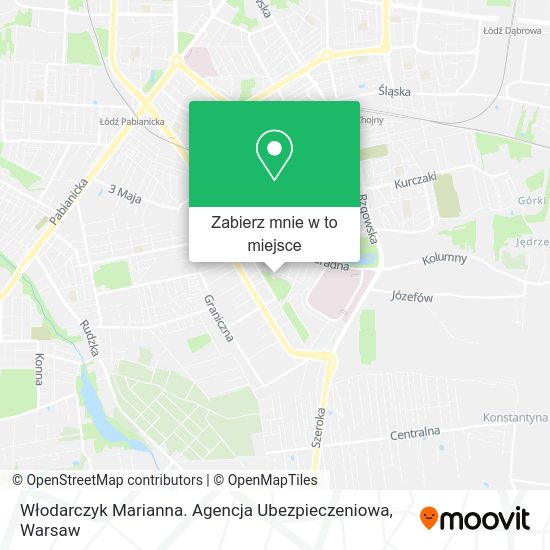 Mapa Włodarczyk Marianna. Agencja Ubezpieczeniowa