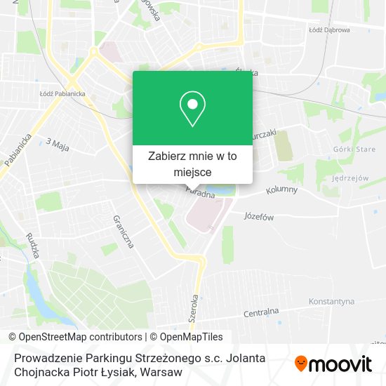 Mapa Prowadzenie Parkingu Strzeżonego s.c. Jolanta Chojnacka Piotr Łysiak