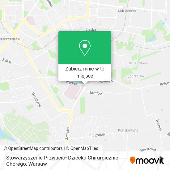 Mapa Stowarzyszenie Przyjaciół Dziecka Chirurgicznie Chorego