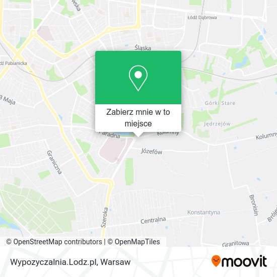 Mapa Wypozyczalnia.Lodz.pl