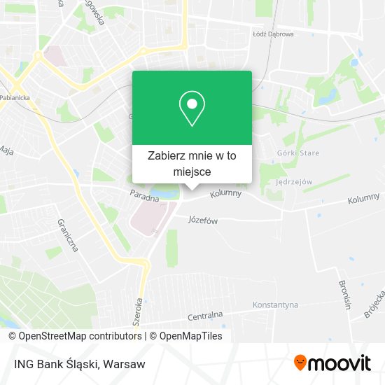 Mapa ING Bank Śląski