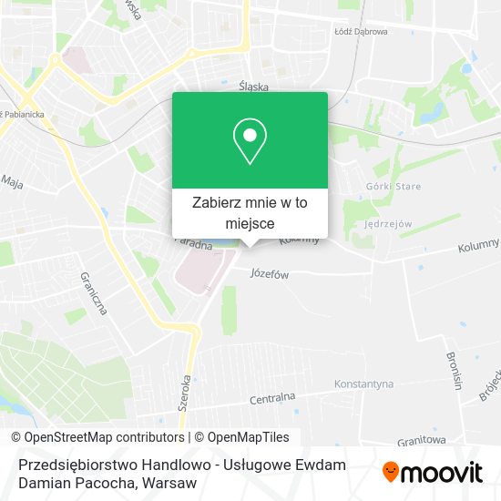 Mapa Przedsiębiorstwo Handlowo - Usługowe Ewdam Damian Pacocha