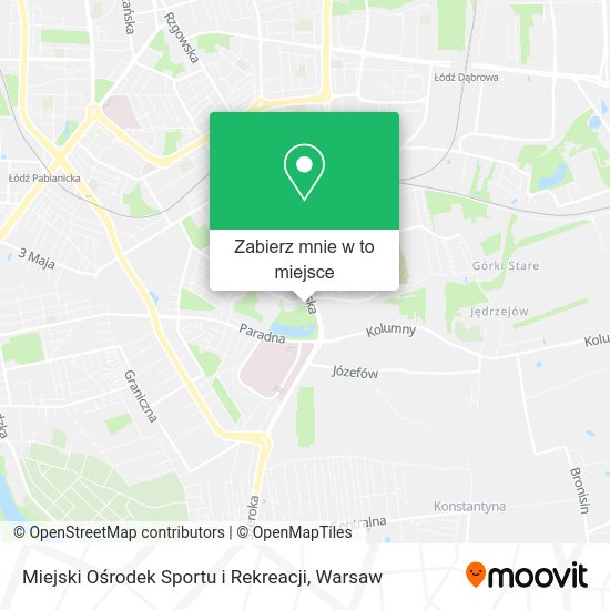 Mapa Miejski Ośrodek Sportu i Rekreacji