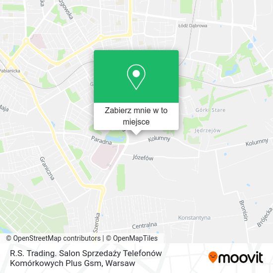 Mapa R.S. Trading. Salon Sprzedaży Telefonów Komórkowych Plus Gsm