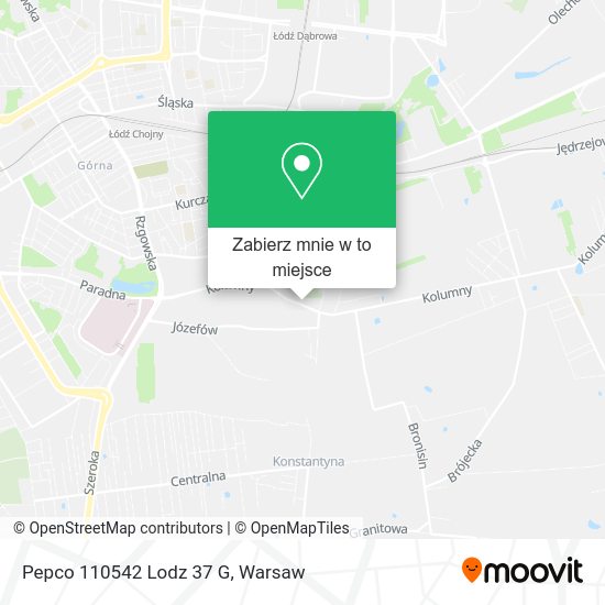 Mapa Pepco 110542 Lodz 37 G