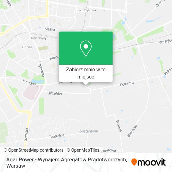 Mapa Agar Power - Wynajem Agregatów Prądotwórczych