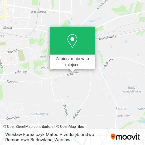 Mapa Wiesław Fornalczyk Mateo Przedsiębiorstwo Remontowo Budowlane