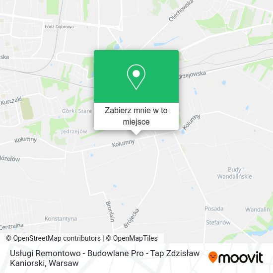 Mapa Usługi Remontowo - Budowlane Pro - Tap Zdzisław Kaniorski