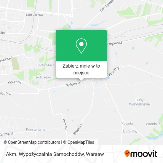 Mapa Akm. Wypożyczalnia Samochodów