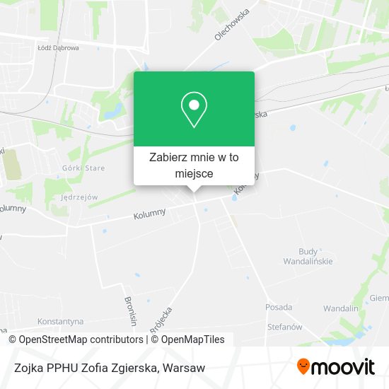 Mapa Zojka PPHU Zofia Zgierska