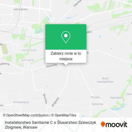 Mapa Instalatorstwo Sanitarne C o Ślusarstwo Szewczyk Zbigniew