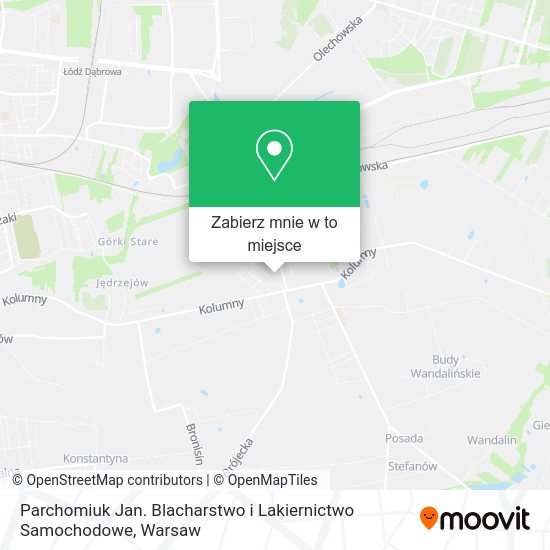 Mapa Parchomiuk Jan. Blacharstwo i Lakiernictwo Samochodowe