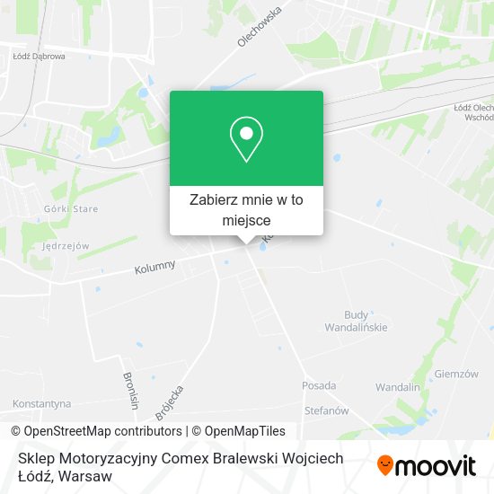 Mapa Sklep Motoryzacyjny Comex Bralewski Wojciech Łódź