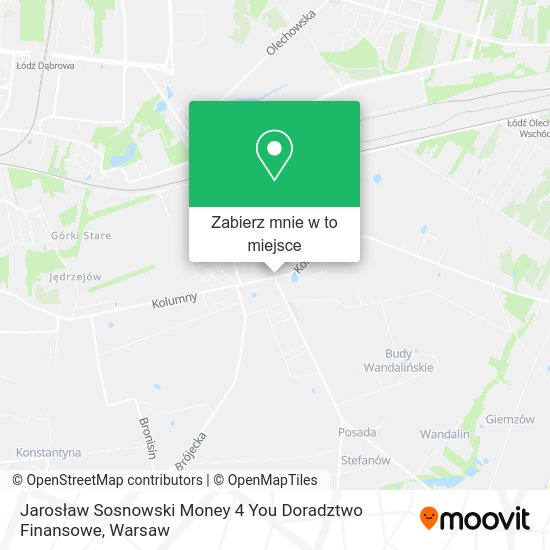 Mapa Jarosław Sosnowski Money 4 You Doradztwo Finansowe