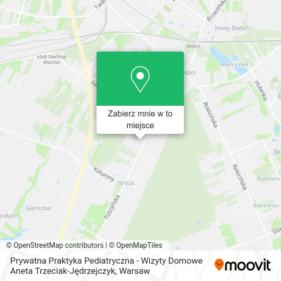 Mapa Prywatna Praktyka Pediatryczna - Wizyty Domowe Aneta Trzeciak-Jędrzejczyk