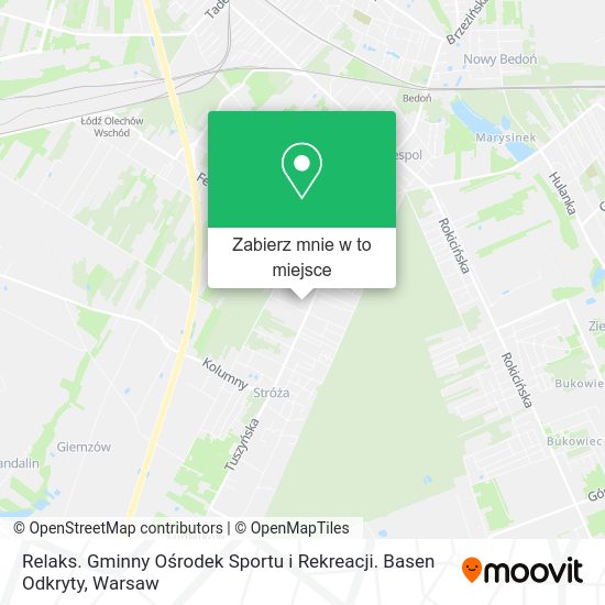 Mapa Relaks. Gminny Ośrodek Sportu i Rekreacji. Basen Odkryty