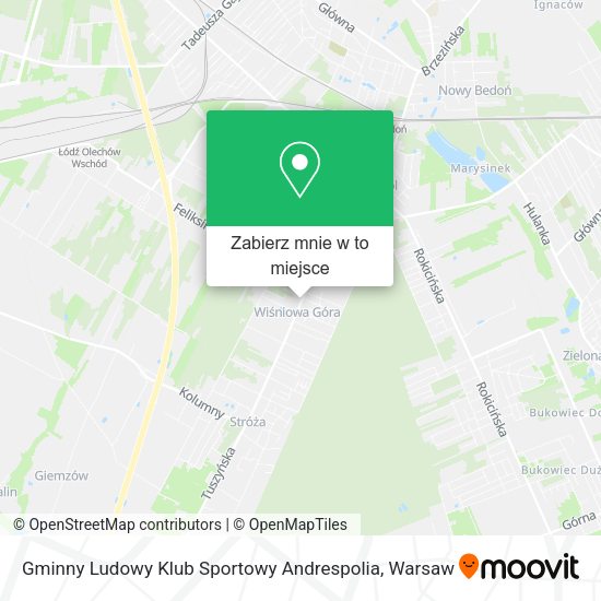 Mapa Gminny Ludowy Klub Sportowy Andrespolia