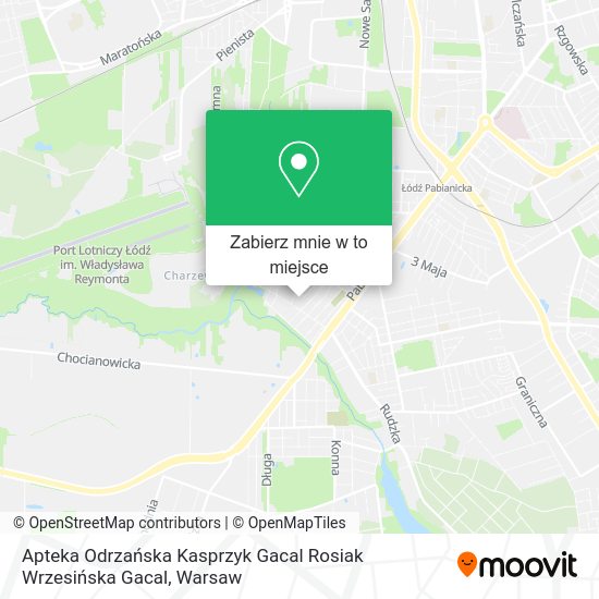 Mapa Apteka Odrzańska Kasprzyk Gacal Rosiak Wrzesińska Gacal