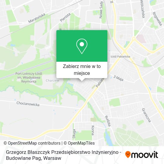 Mapa Grzegorz Błaszczyk Przedsiębiorstwo Inżynieryjno - Budowlane Pag