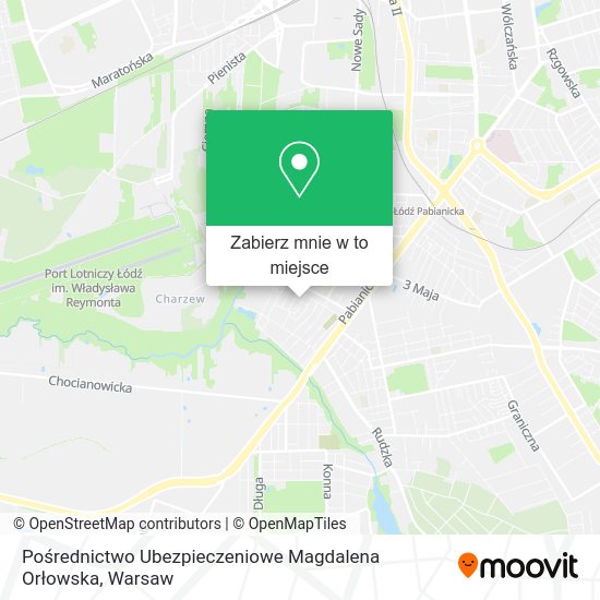 Mapa Pośrednictwo Ubezpieczeniowe Magdalena Orłowska