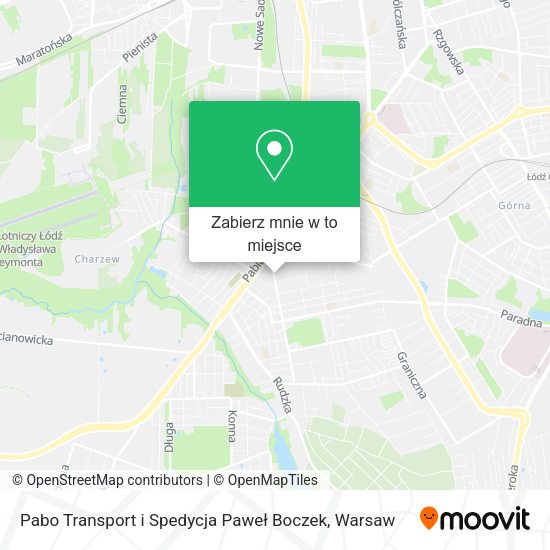 Mapa Pabo Transport i Spedycja Paweł Boczek