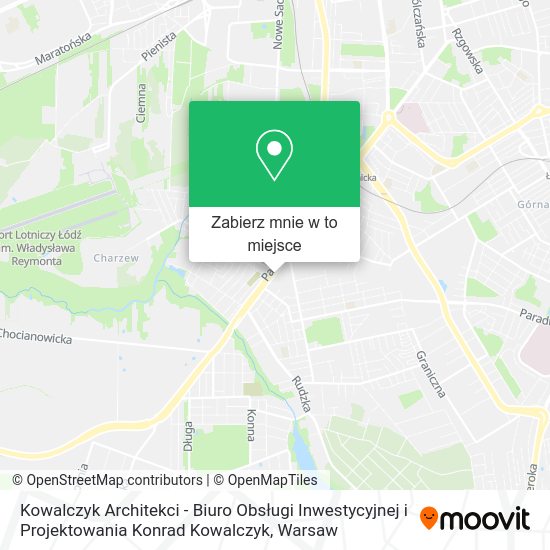 Mapa Kowalczyk Architekci - Biuro Obsługi Inwestycyjnej i Projektowania Konrad Kowalczyk