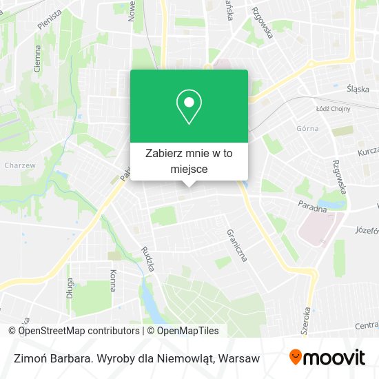 Mapa Zimoń Barbara. Wyroby dla Niemowląt