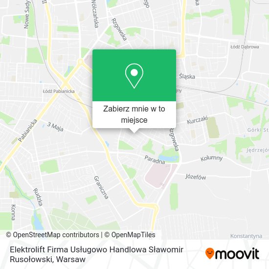 Mapa Elektrolift Firma Usługowo Handlowa Sławomir Rusołowski