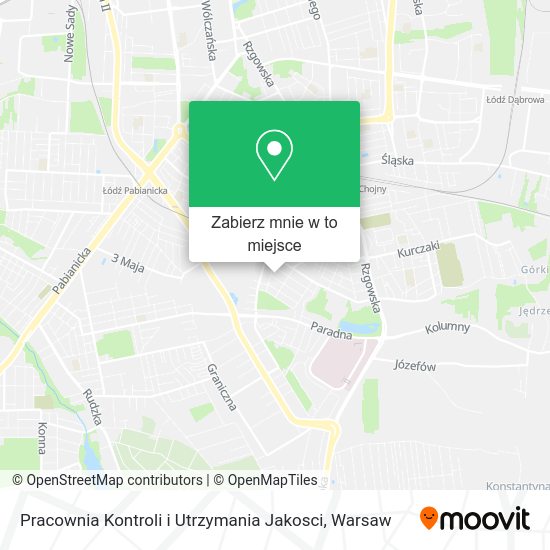 Mapa Pracownia Kontroli i Utrzymania Jakosci